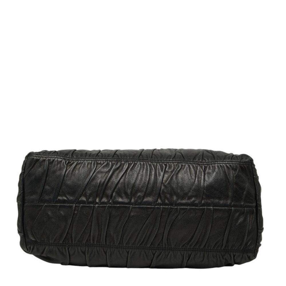 Prada Leather Gaufre Tote Bag Saffiano Black - Picture 11 of 11